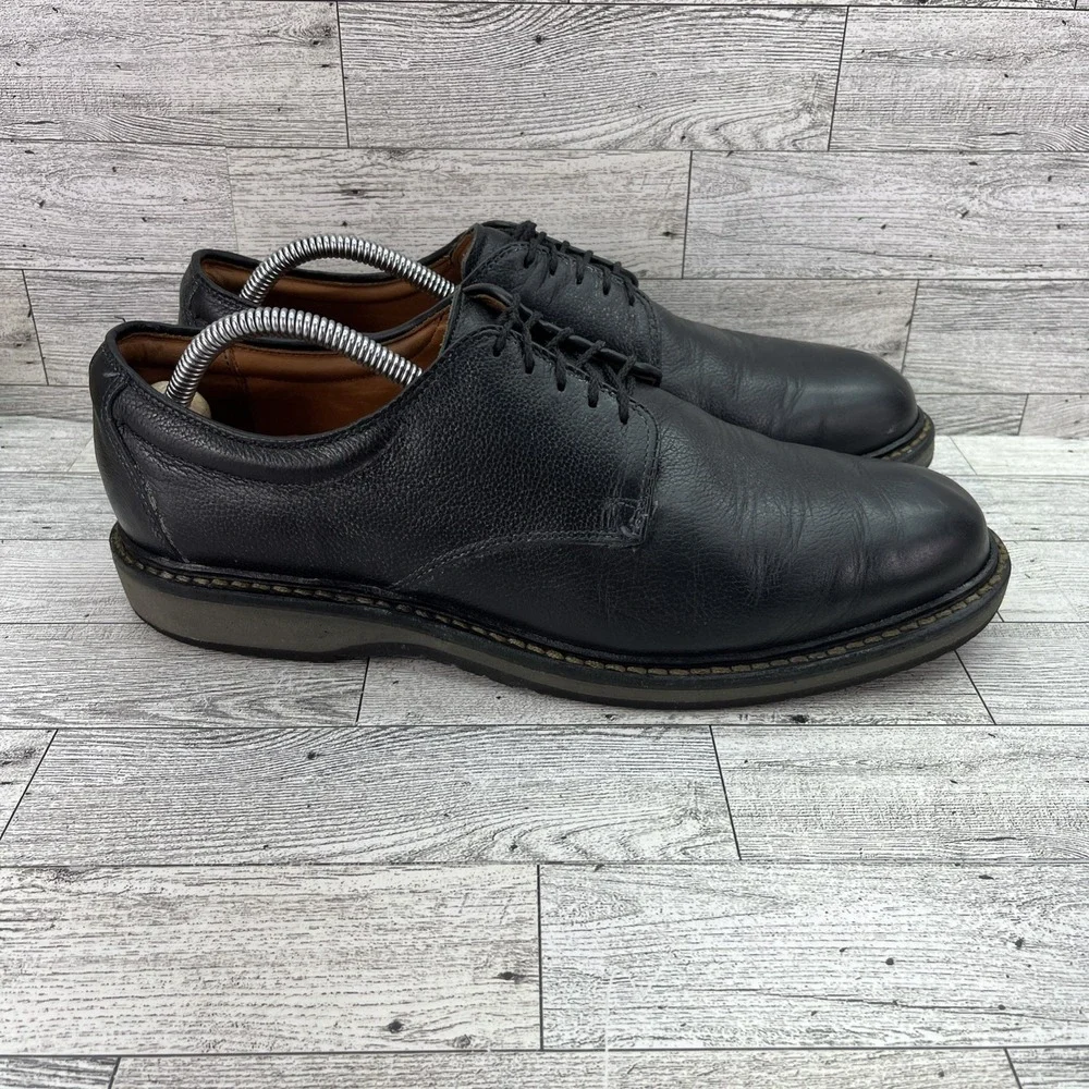 Allen Edmonds Port Washington Wanderer Pebbled Black Leather Plain Toe Men 10.5D